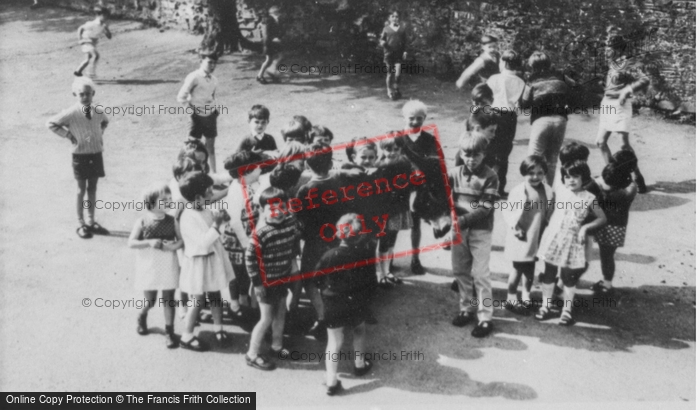 Photo of Felinfach, A Donkey In The School Playground c.1965