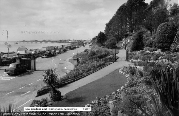 Photo of Felixstowe, Spa Gradens And Promenade c.1959