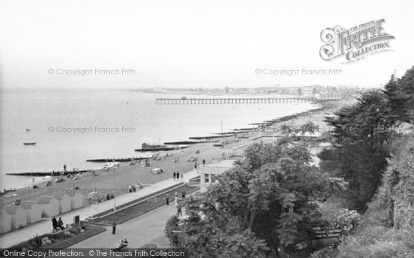 Photo of Felixstowe, The Bay Looking West c.1955