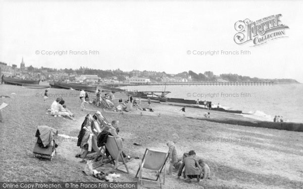 Photo of Felixstowe, The Beach c.1955