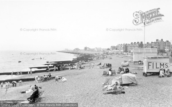 Photo of Felixstowe, The Beach c.1955
