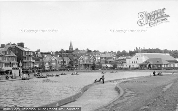 Photo of Felixstowe, The Boating Lake c.1955