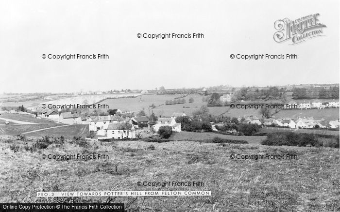 Photo of Felton, View Towards Potter's Hill c.1965