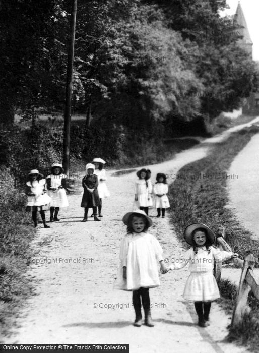 Photo of Fernhurst, Children In Church Road 1913