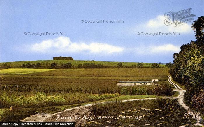 Photo of Ferring, The Path To Highdown c.1960