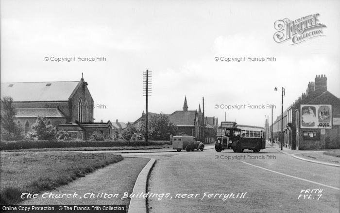Photo of Ferryhill, The Church, Chilton Buildings c.1955