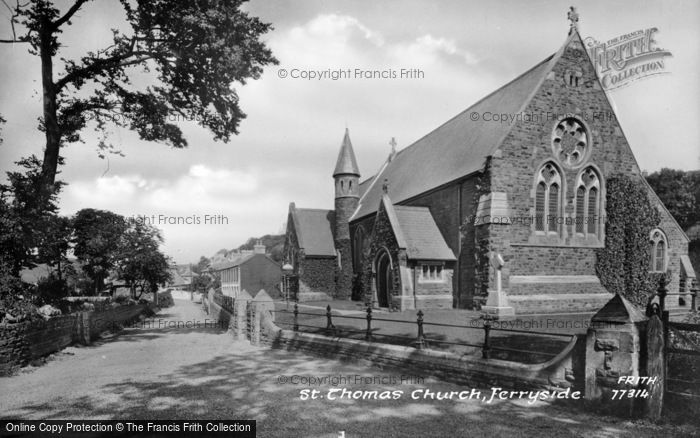 Photo of Ferryside, St Thomas' Church 1925