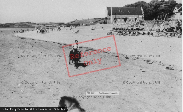 Photo of Ferryside, The Beach c.1960