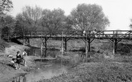 Fetcham, Footbridge over River Mole c1955