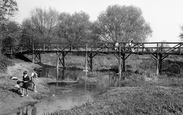 Footbridge Over River Mole c.1955, Fetcham