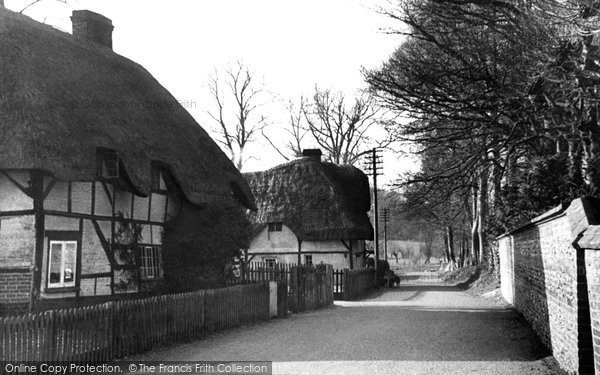Photo of Figheldean, Thatched Cottages c.1955