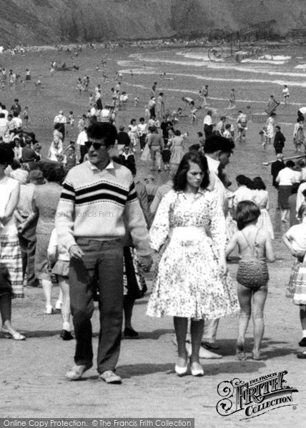 Photo of Filey, Couple On The Beach c.1960