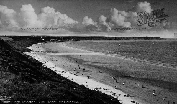 Photo of Filey, From The Cliffs, Primrose Valley c.1955