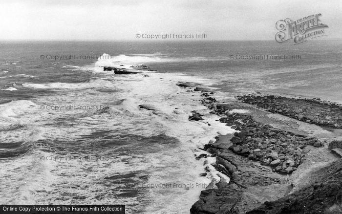 Photo of Filey, Rough Sea c.1960