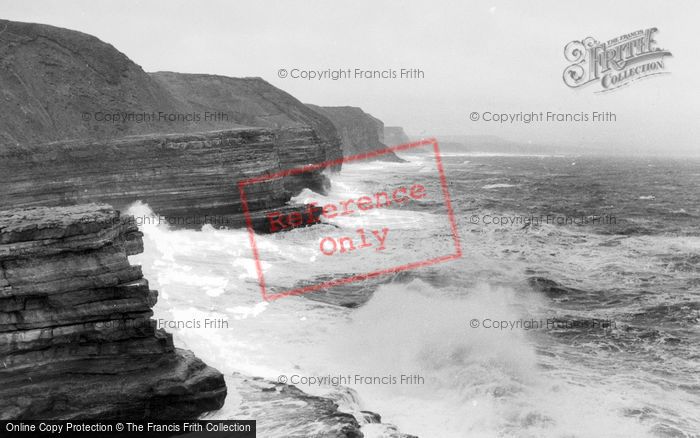 Photo of Filey, Rough Sea c.1960