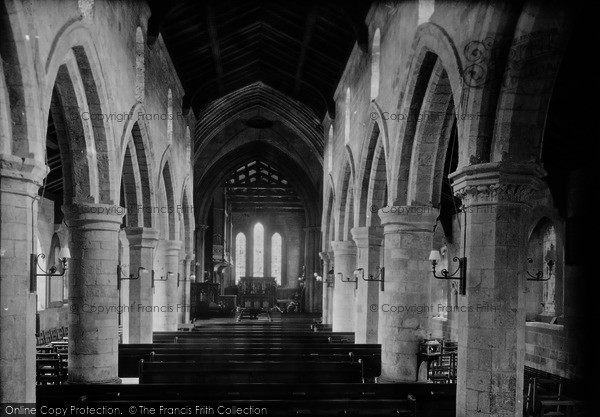 Photo of Filey, St Oswald's Church, Interior 1932