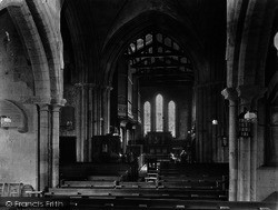 St Oswald's Church, Interior 1932, Filey