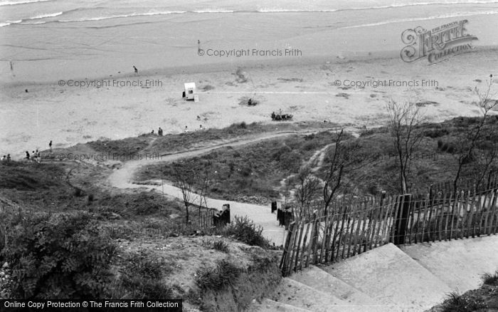Photo of Filey, Steps To Beach 1951