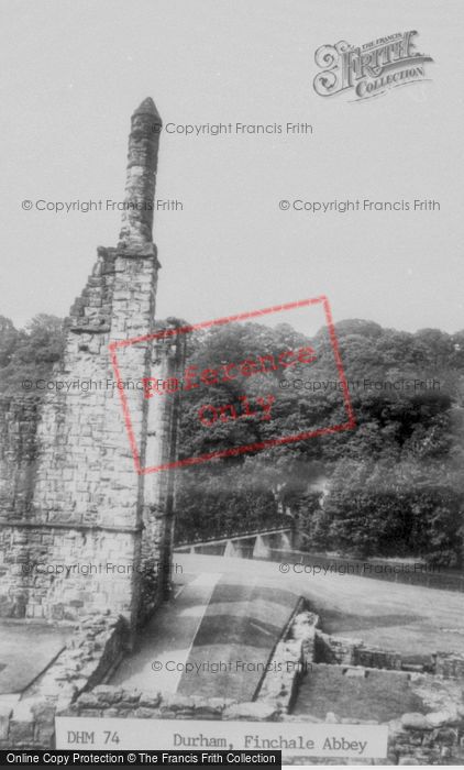 Photo of Finchale Priory, c.1960