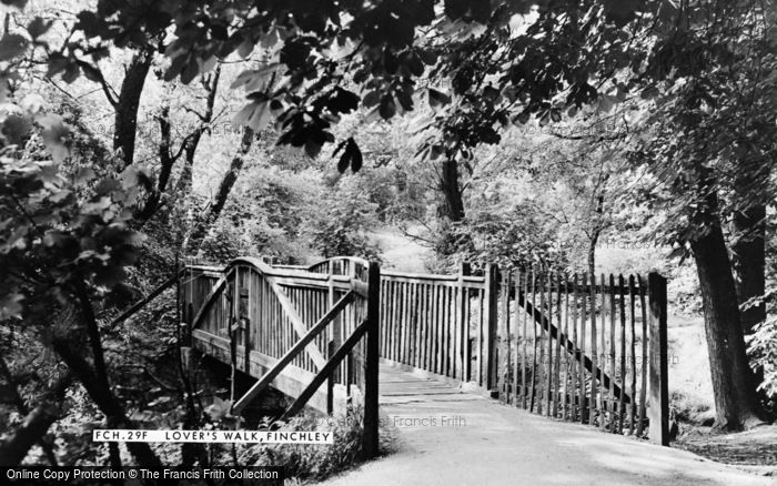 Photo of Finchley, Lovers' Walk c.1955