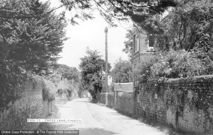 Photo of Findon, Cross Lane c.1955