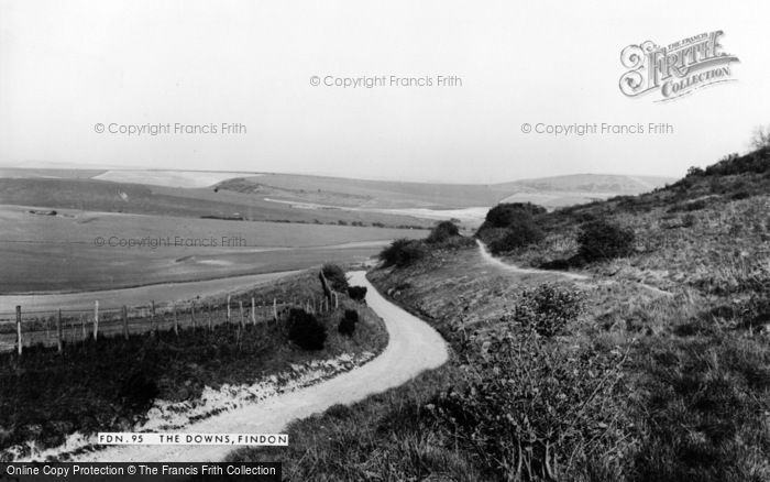 Photo of Findon, The Downs c.1965