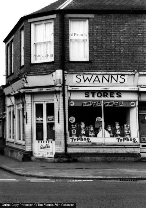 Photo of Finedon, Swanns Stores, Allen Road c.1960