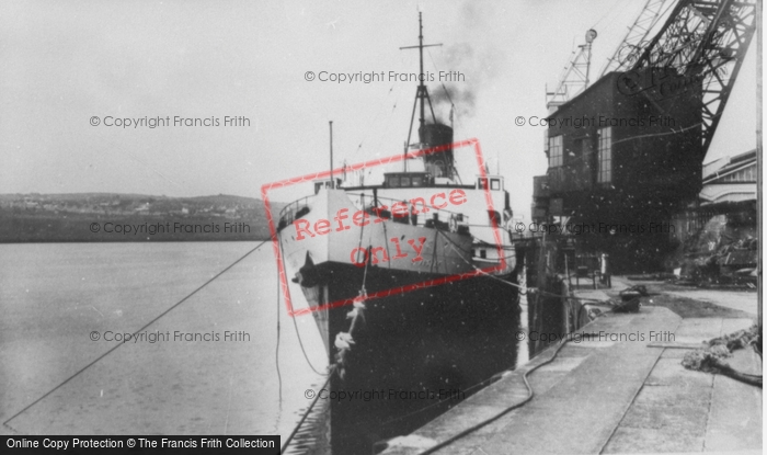 Photo of Fishguard, A Boat In The Harbour c.1960