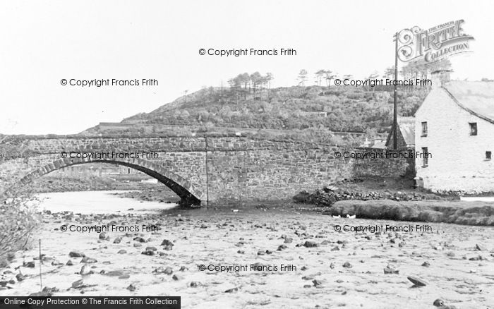 Photo of Fishguard, Lower Town Bridge And River c.1960 