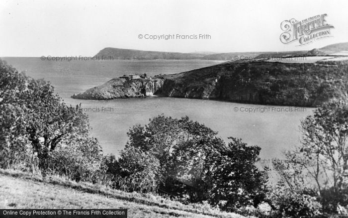 Photo of Fishguard, The Old Fort And Dinas Head c.1955