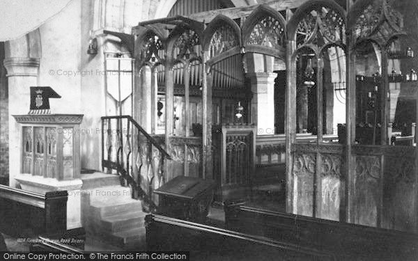 Photo of Flamborough, Church Interior, The Rood Screen c.1885