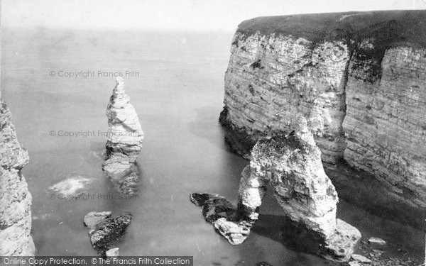Photo of Flamborough, King And Queen Rocks c.1885