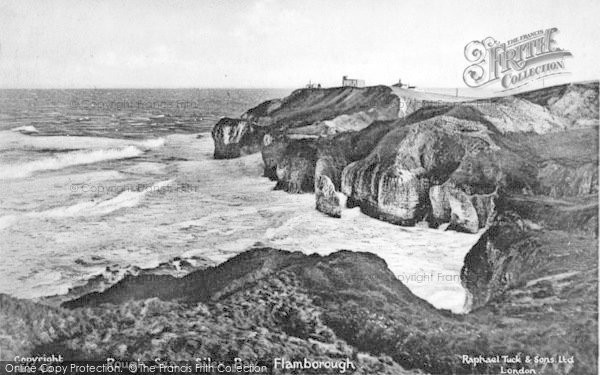 Photo of Flamborough, Silex Bay, Rough Sea c.1938