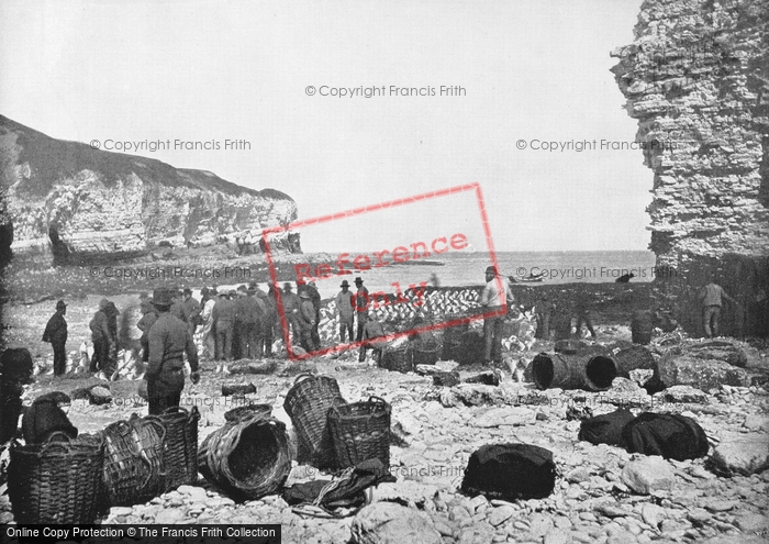 Photo of Flamborough, The Fishermen At Work c.1881