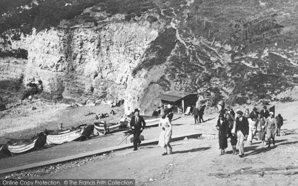 Photo of Flamborough, Tourists At The North Landing c.1932