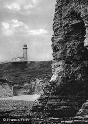 Upper Murke Hole And Lighthouse c.1930, Flamborough