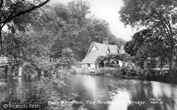 Flatford, Old Thatched Cottage Tea Rooms And Bridge c.1950, Flatford Mill