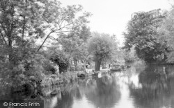 Flatford, The River c.1960, Flatford Mill