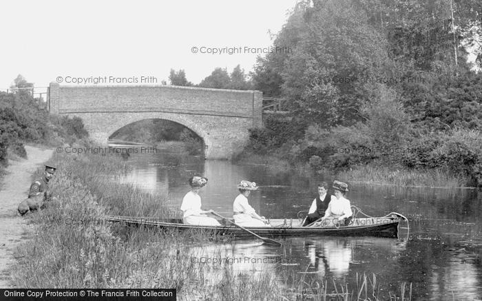 Photo of Fleet, Boating On The Basingstoke Canal 1908