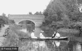 Fleet, Boating on the Basingstoke Canal 1908