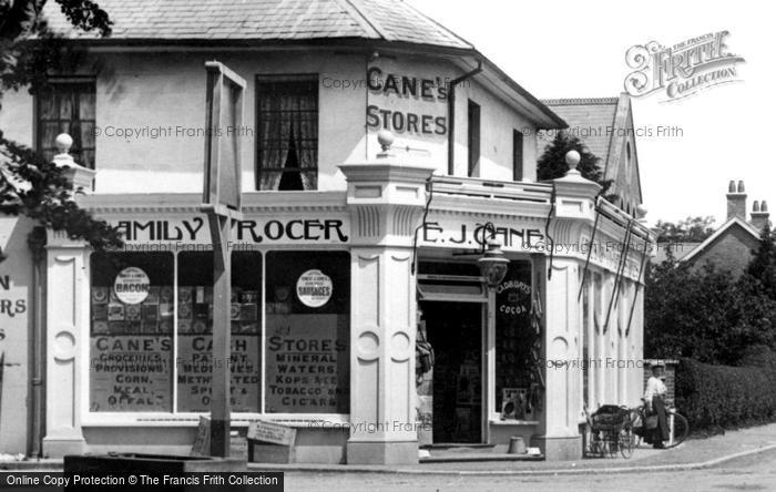 Photo of Fleet, Cane's Family Grocer, Fleet Road 1908