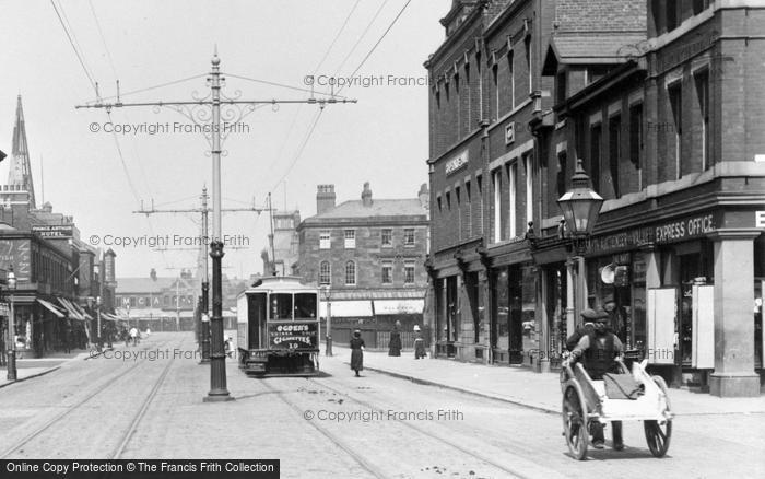 Photo of Fleetwood, Tram And Handcart In East Street 1901