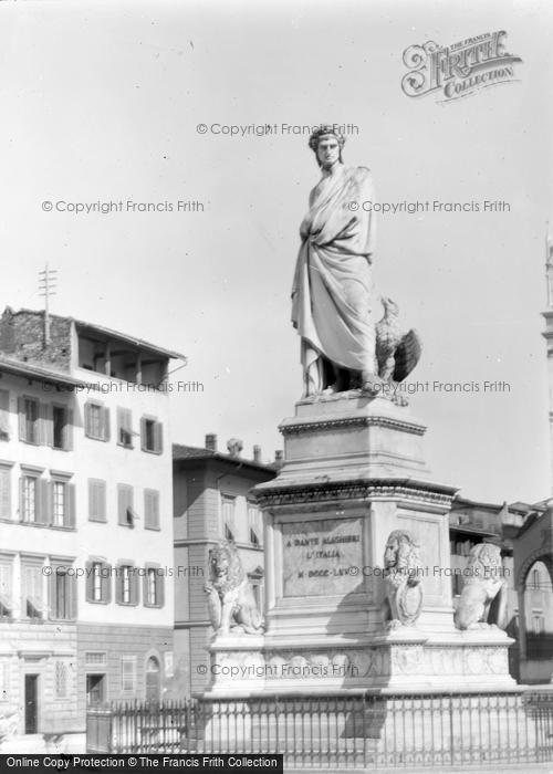 Photo of Florence, Dante Alighieri Statue c.1900