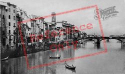The Arno And Ponte Santa Trinita c.1910, Florence