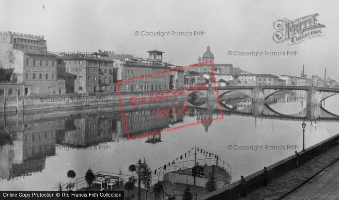Photo of Florence, The River Arno And Ponte Alla Carraia c.1910