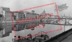 The River Arno And Ponte Alla Carraia c.1910, Florence