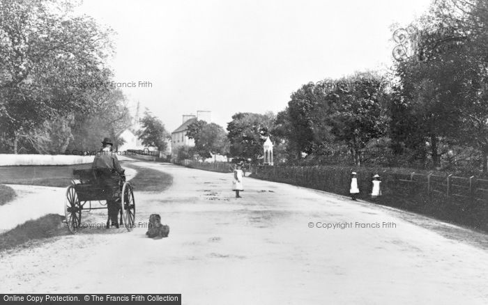 Photo of Fochabers, Approach To Village And Wilson Memorial Fountain c.1900