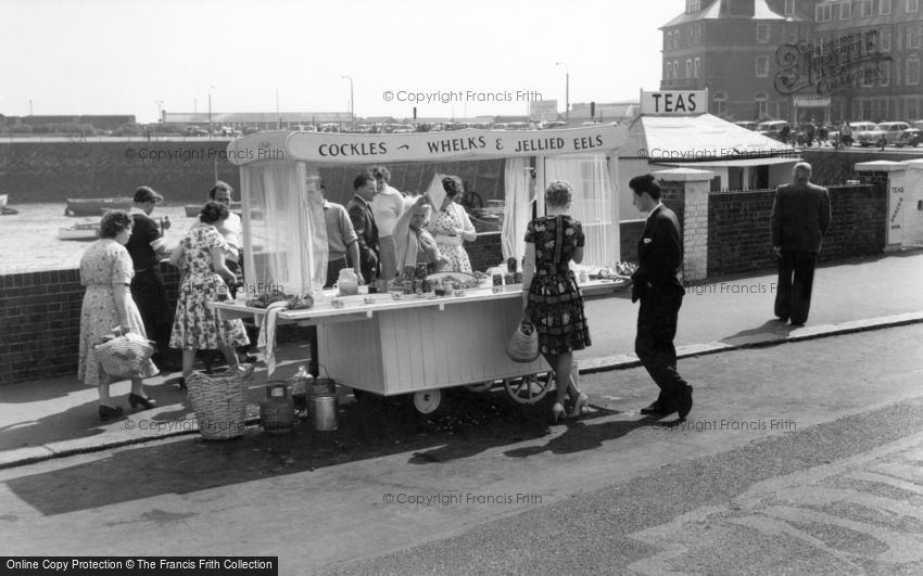 Folkestone, Cockles and Whelks Stall c1960