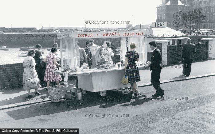 Photo of Folkestone, Cockles And Whelks Stall c.1960