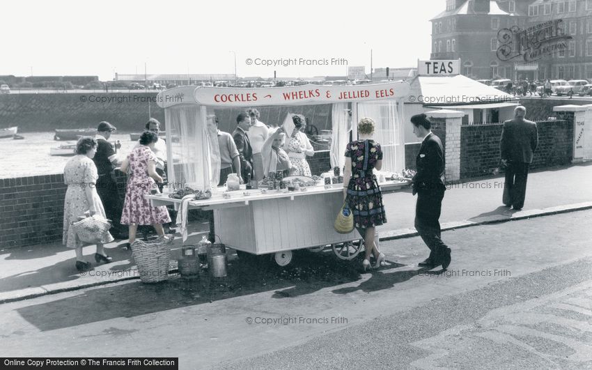 Folkestone, Cockles and Whelks Stall c1960